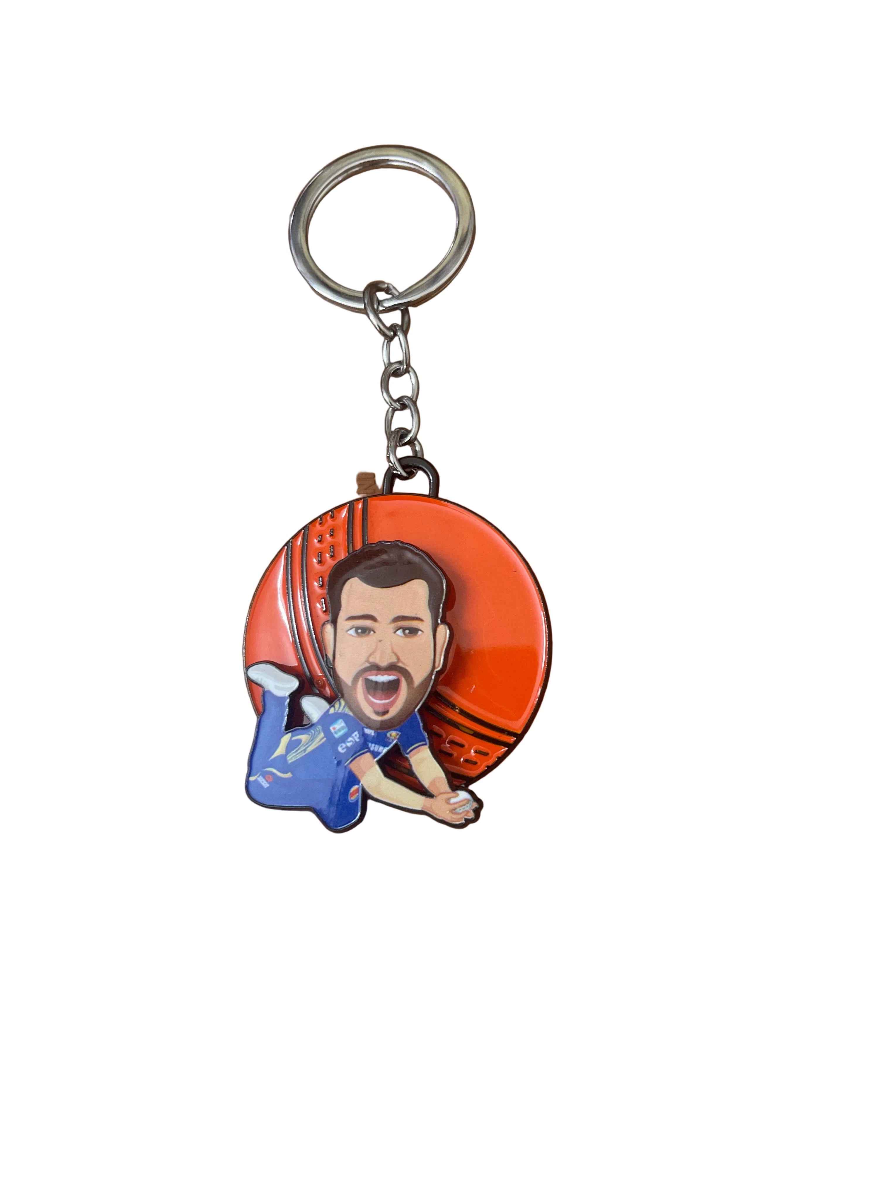 Catch Rohit Sharma Spinning Metal Keychain