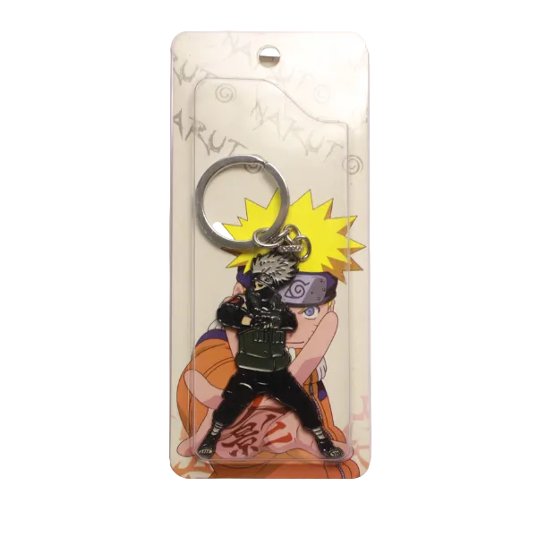 Naruto Kakashi with leaf metal keychain
