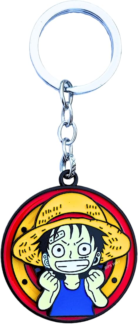 One peice monkey D luffy rotating keychain