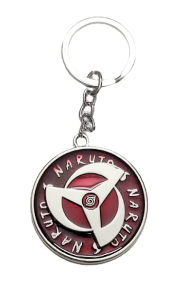 Naruto anime rotating metal keychain