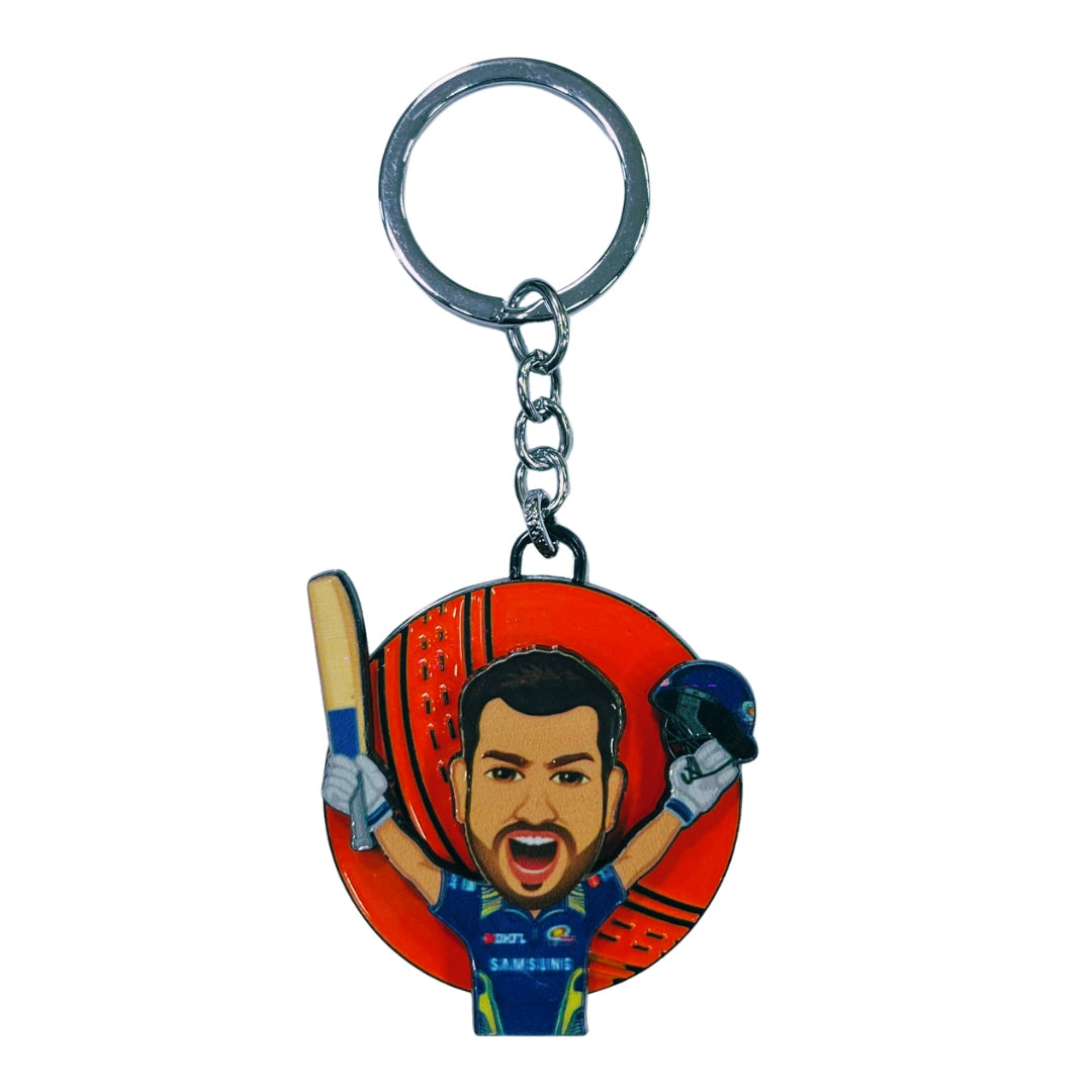 Rohit Sharma Century Spinning Metal Keychain