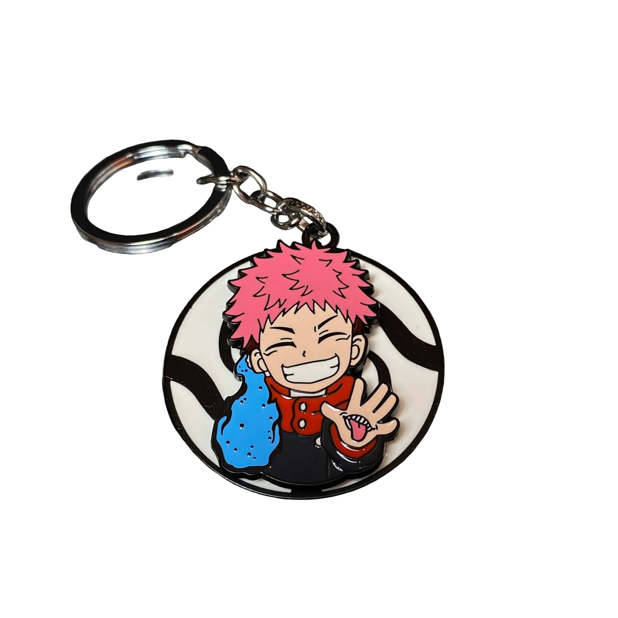 Jujutsu kaisen -itadori yuji rotating metal keychain