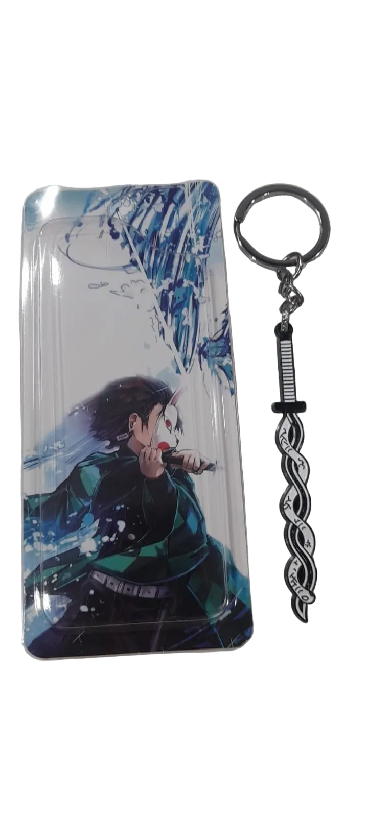 Demon slayer metal katana keychain