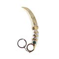 Golden Thunder Karambit metal knife toy keychian