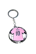 Messi metal rotating keychain
