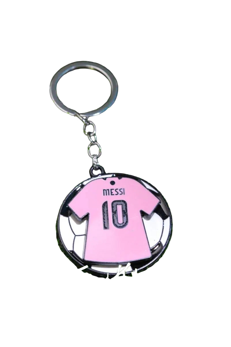 Messi metal rotating keychain