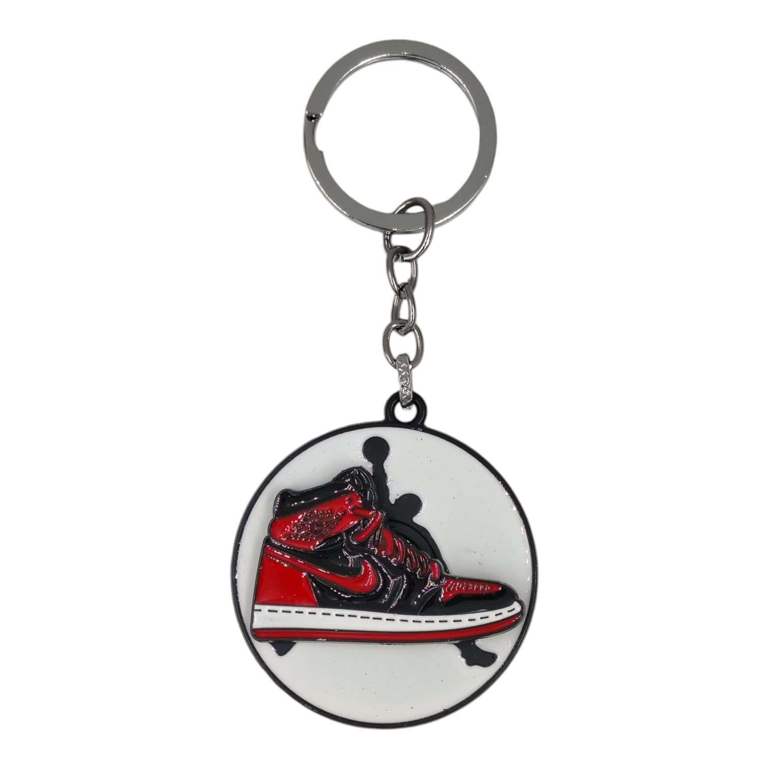 Red and Black Air Jordan sneaker metal keychain